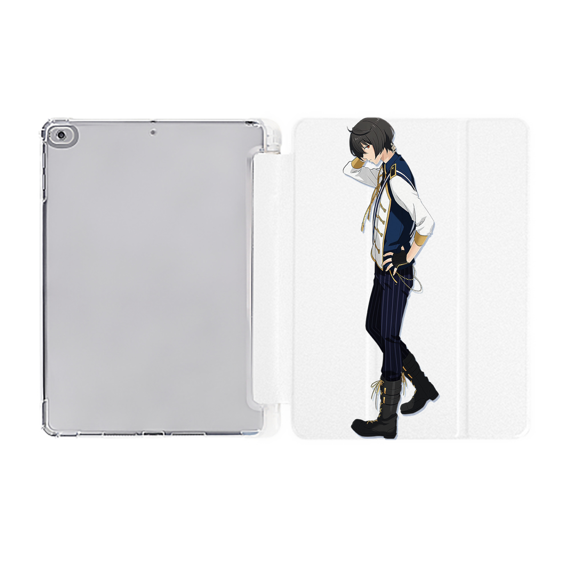 （画像用） あんさんぶるスターズ! Ensemble Stars IPad ケース ペン収納付き 三つ折りスタンド PUレザー×シリコン 対応機種9.5/10.5/10.9インチ